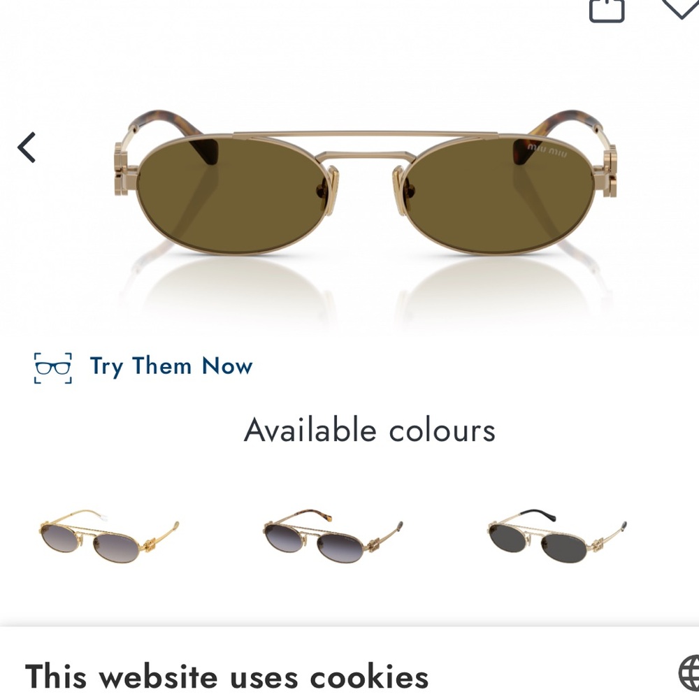 MIU MIU Gold and Tortoise Sunglasses - Picture 1 of 9